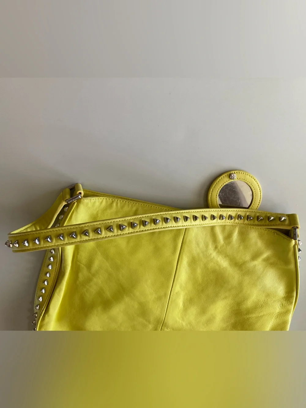 Tory Burch Pyramid Stud Citrus Handbag